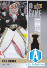 19-20 Upper Deck John Gibson UD Game Jersey Ducks 2019